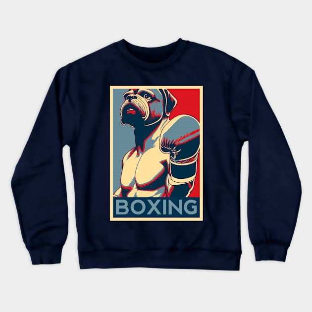 Boxing Dog Crewneck Sweatshirt by DesignArchitect